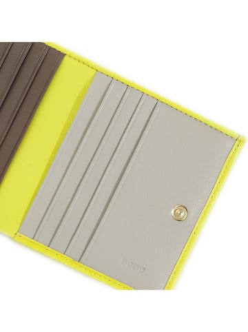 DuDu Geldbörse Leder 9,5 cm in citrus yellow