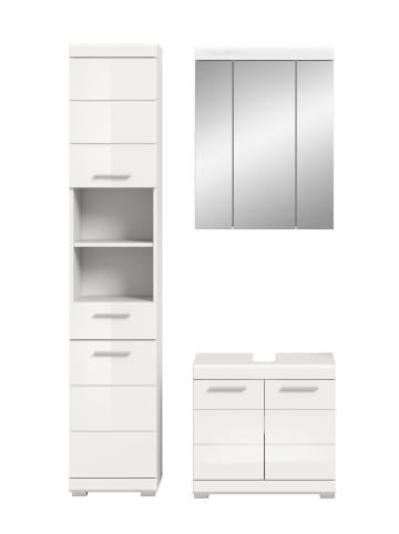 ebuy24 Badmöbelset Scout Weiß 112 x 34 cm