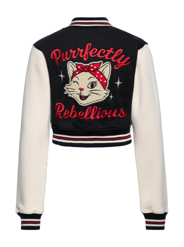 Queen Kerosin Queen Kerosin Collegejacke Purrfectly Rebellious in schwarz