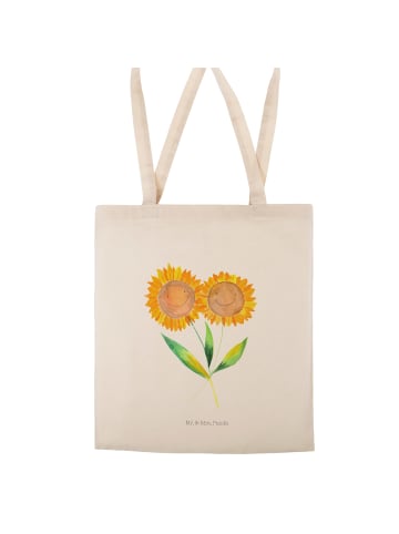 Mr. & Mrs. Panda Büchertasche Blume Sonnenblume ohne Spruch in Creme