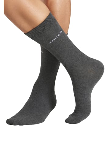 John Devin Basicsocken in 3x schwarz, 2x anthrazit meliert, 2x grau meliert