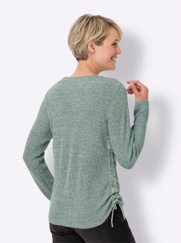 Sieh an! Pullover in jade-ecru-meliert
