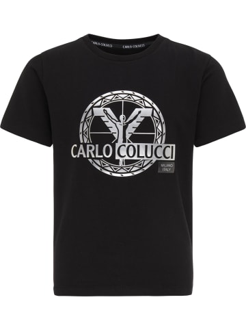 Carlo Colucci T-Shirt Canazza in Schwarz