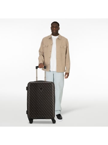 Guess Jesco 4 Rollen Trolley 64 cm mit Dehnfalte in brown logo