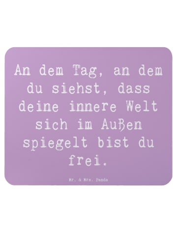 Mr. & Mrs. Panda Mauspad Spruch Selbstreflexion Freiheit mit Spruch in Lavendeltraum