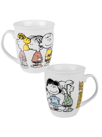 Snoopy The Peanuts Family Tasse - Snoopy Kaffeetasse Kaffeebecher 280 ml in weiß