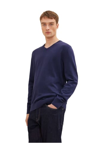 Tom Tailor Pullover BASIC V-NECK in Blau