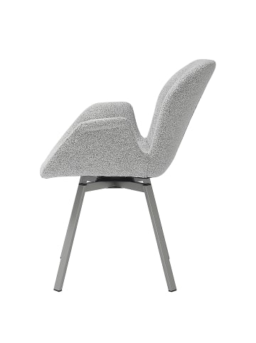 home24 Armlehnenstuhl SKELA 2er-Set in Grau