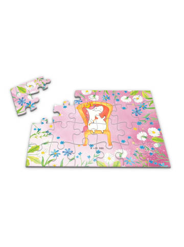 Mr. & Mrs. Panda Puzzle Einhorn Prinzessin ohne Spruch in Rot Pastell