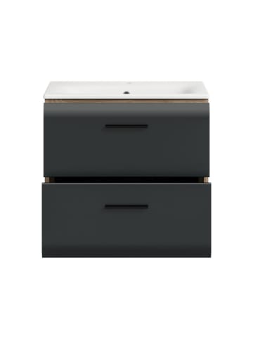 ebuy24 Waschbeckenunterschrank Ice Schwarz 60 x 46 cm