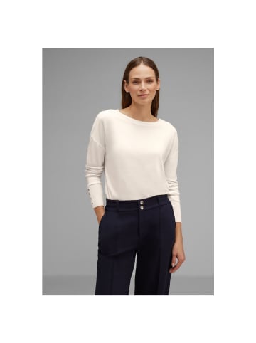 Street One Langarmshirt in lucid white