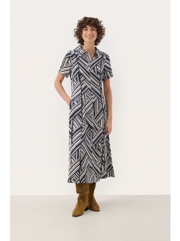 PART TWO Kleid NukaPW Feminine Form in After Midnight Graphic Stripe