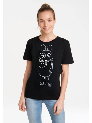 Logoshirt T-Shirt Maus - Outline in schwarz