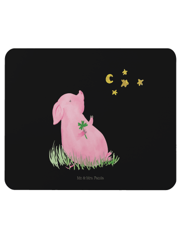 Mr. & Mrs. Panda Mouse Pad Schwein Glück ohne Spruch in Schwarz