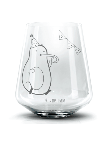 Mr. & Mrs. Panda Glas Avocado Party Zeit ohne Spruch in Transparent