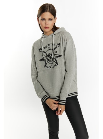 myMo ROCKS Damen Hoodie in Grau Melange