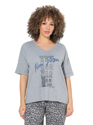 Ulla Popken Shirt in hellgrau mélange