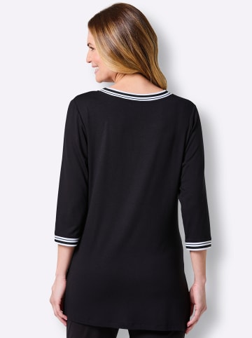 WITT WEIDEN Longshirt in schwarz-weiß
