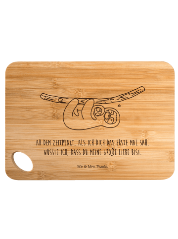 Mr. & Mrs. Panda schneidbrett Faultier Kind mit Spruch in Braun