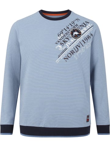 Jan Vanderstorm Sweatshirt IJAN in blau gestreift