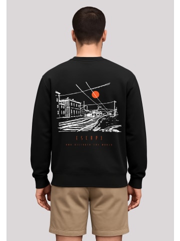 F4NT4STIC Sweatshirt Escape Discover the World Town Train Station in schwarz