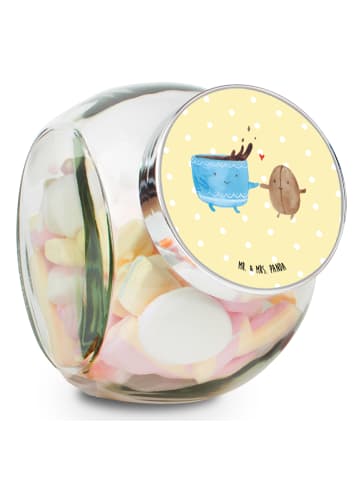 Mr. & Mrs. Panda Kaffeedose Kaffee Bohne ohne Spruch in Gelb Pastell