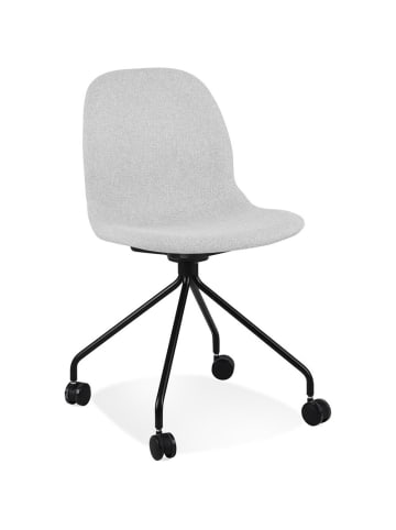 KADIMA DESIGN Bürostuhl Textil & Metallbeine, Eleganter Drehstuhl, Arbeitsstuhl in Grau
