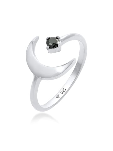 Elli Ring 925 Sterling Silber Astro, Halbmond in Silber