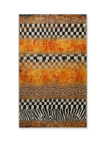 Badematte "Jungle Stripes" in Gelb Orange