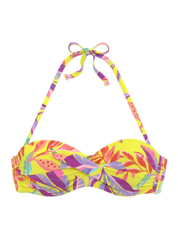 s.Oliver Bügel-Bandeau-Bikini-Top in gelb-bedruckt