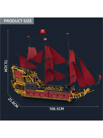 COFI 1453 Reobrix 66049 Piratenschiff Klemmbaustein Modell 5666 Teile ab 14 in Mehrfarbig