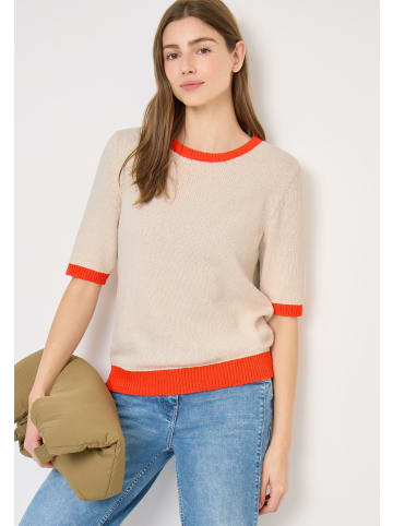 Cecil CECIL Bluse Summer Bouclé Short Sleeve in Cherry Tomato Orange