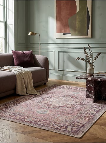 KADIMA DESIGN Flachgewebe-Teppich Handgewebt HALD Pflegeleicht Traditionell in Rosa