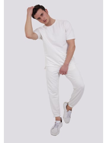 Tom Barron Set aus Oversize-Shirt und Jogginghose in WHITE