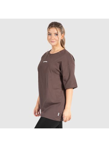 SMILODOX Oversize T-Shirt Benetta in Braun