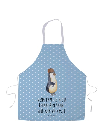 Mr. & Mrs. Panda Kochschürze Wenn Papa es nicht reparieren kann,... in Blau Pastell