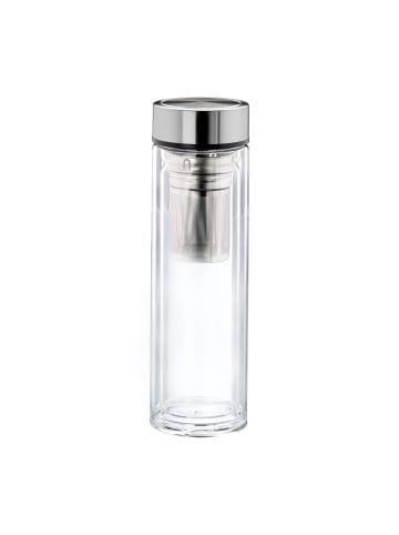 relaxdays 4 x Teeflasche in Transparent - 450 ml