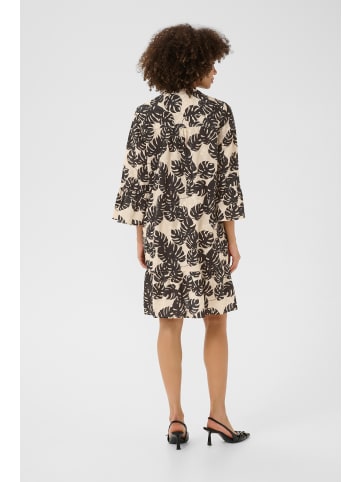 CULTURE Kleid CUdebora Loose fit in Black Palm Leaves