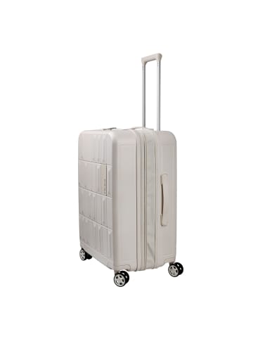 travelite Panello 4 Rollen Trolley M 65 cm mit Dehnfalte ivory