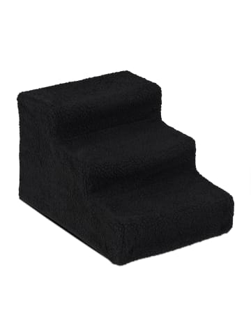 relaxdays Hundetreppe in Schwarz - (B)35x (H)30 x (T)45 cm