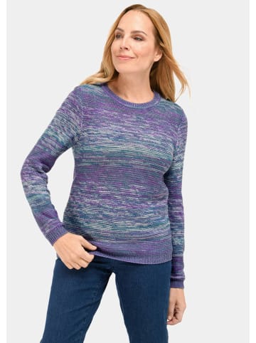 GOLDNER Multicolor-Pullover Multicolor-Pullover mit erfrischendem Farbverlauf in lila / grün / gemustert