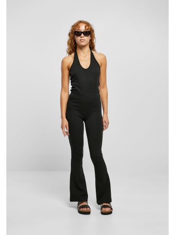 Urban Classics Urban Classics Damen Ladies Stretch Interlock Neckholder Jumpsuit in black