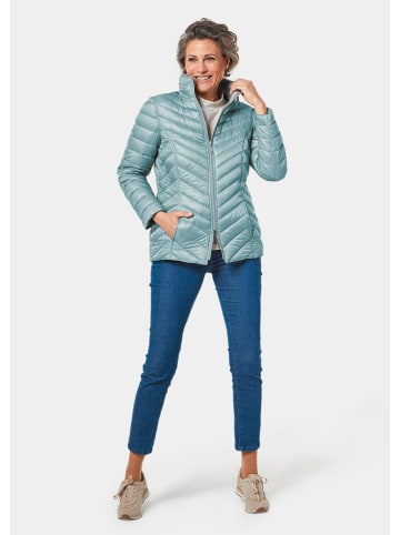 GOLDNER Kurzgröße:  Leichte Steppjacke mit Kapuze in eisblau