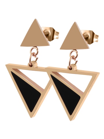 Adeliás Damen Ohrringe – Ohrstecker aus Edelstahl in gold