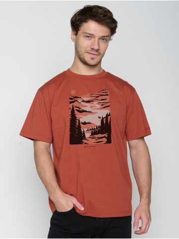 GreenBomb T-Shirt Nature Lakeside in Lehm rot