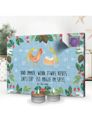 Mr. & Mrs. Panda adventskalender mit duftkerzen Huhn Stolz mit S... in Eisblau
