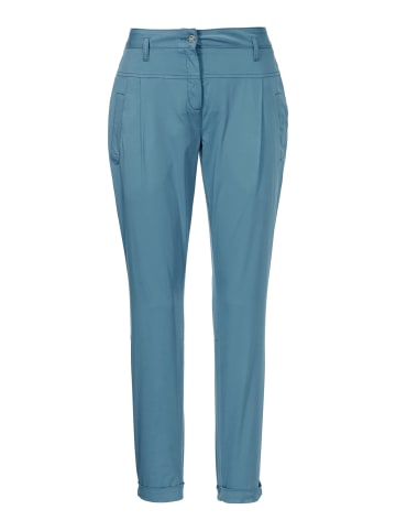 MADELEINE Modische Chino-Hose mit Bundfalten in blaugrau