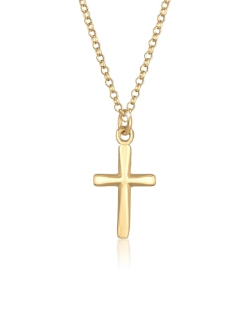 Elli Halskette 925 Sterling Silber Kreuz in Gold