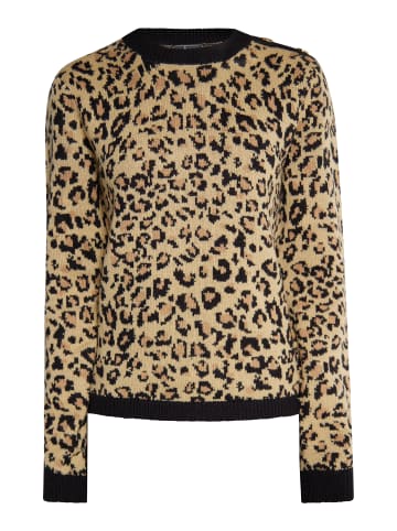 faina Damen Strick Pullover in Schwarz Beige