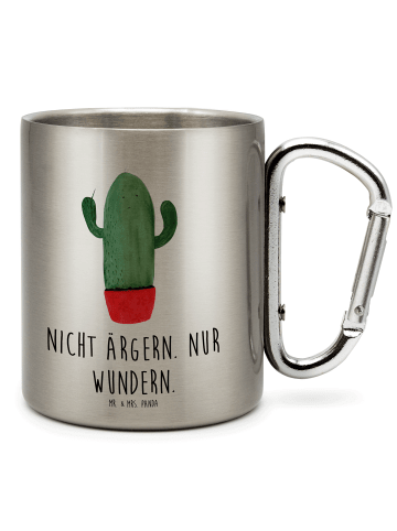 Mr. & Mrs. Panda Campingtasse Kaktus Wut mit Spruch in Silber